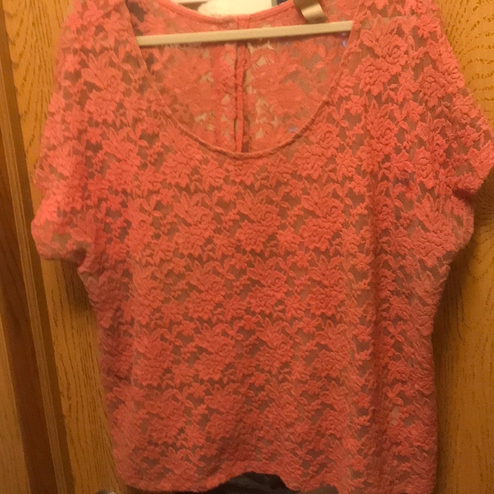 Lace see through top